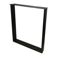 Stalen U bureaupoot zwart 60 bij 8 cm en hoogte 72 cm (2 x 8 cm)