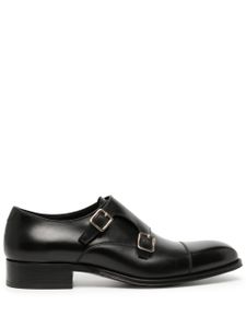 TOM FORD chaussures en cuir Claydmon à boucles - Noir