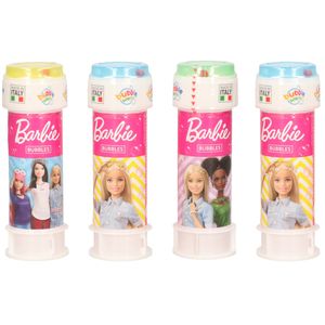 6x Barbie bellenblaas flesjes met bal spelletje in dop 60 ml voor kinderen