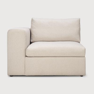 Ethnicraft Modulaire Bank 'Mellow' Hoek Arm Rechts, kleur Off White