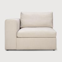 Ethnicraft Modulaire Bank 'Mellow' Hoek Arm Rechts, kleur Off White