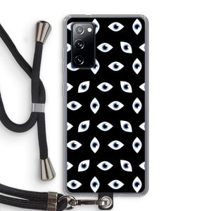 Eyes pattern: Samsung Galaxy S20 FE / S20 FE 5G Transparant Hoesje met koord