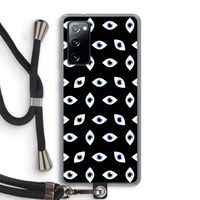 Eyes pattern: Samsung Galaxy S20 FE / S20 FE 5G Transparant Hoesje met koord