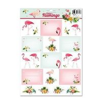 Stickers Label A4-Vel Flamingo - thumbnail