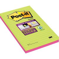 Post-it Super Sticky notes XXXL, 45 vel, ft 127 x 203 mm, geassorteerde kleuren, pak van 2 blokken