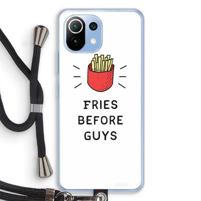 Fries before guys: Xiaomi Mi 11 Lite Transparant Hoesje met koord