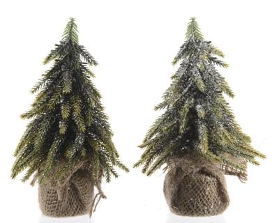 Miniboom PE jute zak 2ass 20 cm groen - Everlands