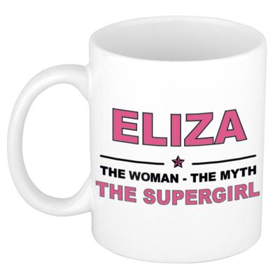 Eliza cadeau mok - Woman Myth Supergirl - naam koffiemok - 300 ml - collega - moederdag Eliza cadeau mok - Woman Myth Supergirl - naam koffiemok - 300 ml - collega - moederdag