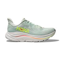 Hoka Clifton 10 hardloopschoenen Sea Glass/Neon Flame WIDE Dames 40