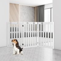 Barrier Dogs 89cm Hoog Houten Veiligheidshek Opvouwbare Deur Veiligheidshek Wit