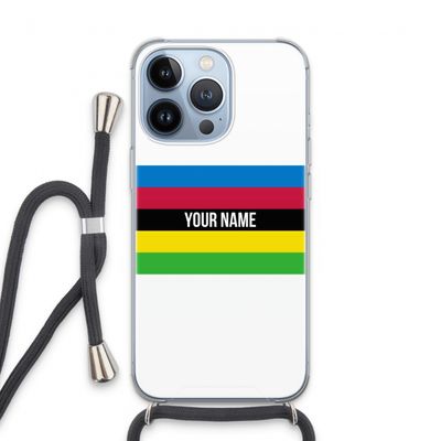 WK Wielrennen: iPhone 13 Pro Transparant Hoesje met koord WK Wielrennen: iPhone 13 Pro Transparant Hoesje met koord