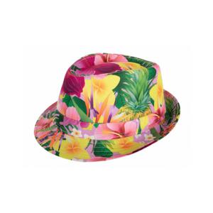 Verkleed hoedje voor Tropical Hawaii party - bloemen print - volwassenen - Carnaval/thema feest