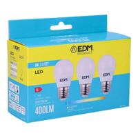 Set van 3 ledlampen EDM 98203 G 35 W 5 W 50 W E27 400 lm Ø 4,5 x 8 cm (6400 K)