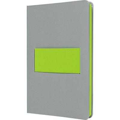 Sigel LS201 Notitieboek Linescape Hardcover DIN A5 Gelinieerd Lichtgrijs, Neon-groen Aantal paginas: 88
