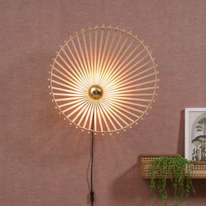 GOOD&MOJO Wandlamp 'Bromo' Large, Bamboe, kleur Naturel