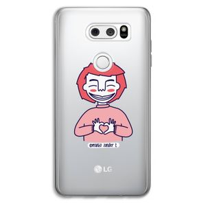 Hartje: LG V30 Transparant Hoesje