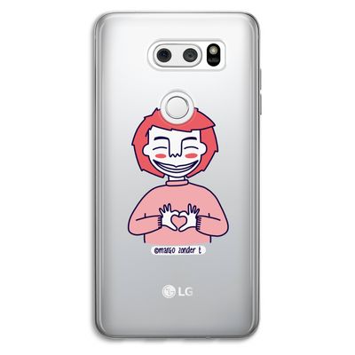 Hartje: LG V30 Transparant Hoesje