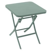 Bijzettafel/tuin tafel Oase - metaal - groen - 40 x 40 x 45 cm - voor buiten - inklapbaar Bijzettafel/tuin tafel Oase - metaal - groen - 40 x 40 x 45 cm - voor buiten - inklapbaar