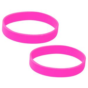 Siliconen armbandjes - 30x - stretch - roze - polsbandjes - volwassenen