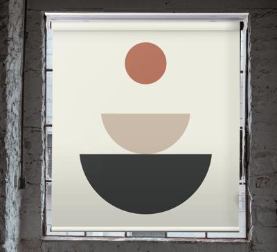 Kunst rolgordijnën Fontein abstracte geometrische kunst