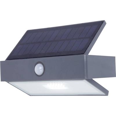 Lutec Arrow 6910601335 Wandlamp op zonne-energie met bewegingsmelder LED LED vast ingebouwd 2.3 W Antraciet