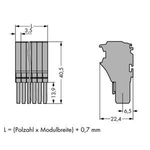 WAGO 2020-112 Connector, female Grijs 20 stuk(s)