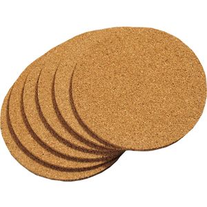 24x Ronde onderzetters van kurk 10 cm