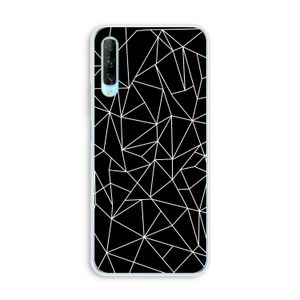 Geometrische lijnen wit: Huawei P Smart Pro Transparant Hoesje