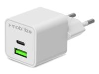 Mobilize Mobilize Wall Charger USB-C + USB GaN 30W with PD/PPS White