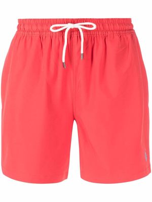 Polo Ralph Lauren short de bain à lien de resserrage - Rouge