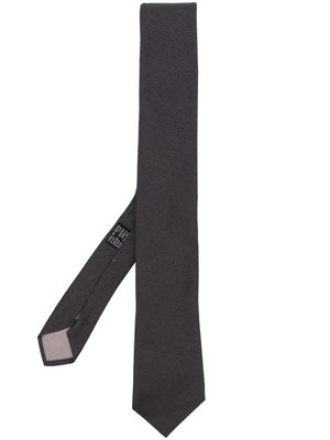 Versace Pre-Owned cravate en soie à pois (années 1970) - Gris
