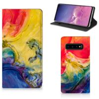 Bookcase Samsung Galaxy S10 Watercolor Dark