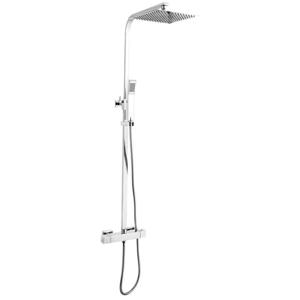 GO by Van Marcke Dukan douchesysteem vierkant hand douche thermostatisch chroom look SH3500-1