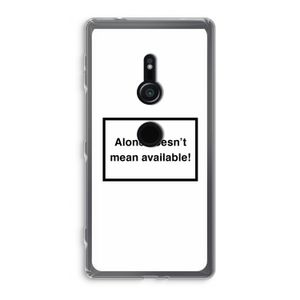 Alone: Sony Xperia XZ2 Transparant Hoesje