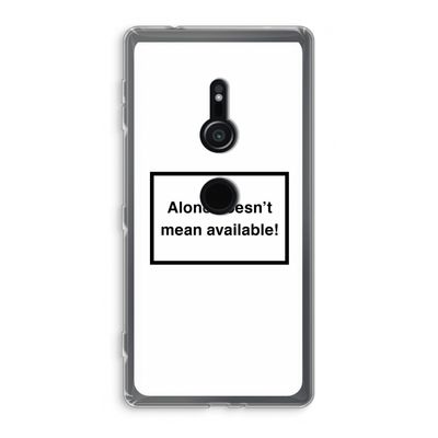 Alone: Sony Xperia XZ2 Transparant Hoesje