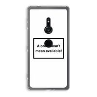 Alone: Sony Xperia XZ2 Transparant Hoesje