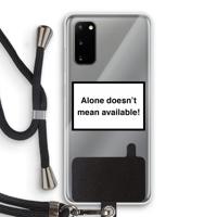 Alone: Samsung Galaxy S20 Transparant Hoesje met koord