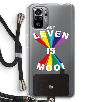 Het Leven Is Mooi: Xiaomi Redmi Note 10S Transparant Hoesje met koord