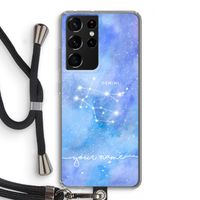 Sterrenbeeld - Licht: Samsung Galaxy S21 Ultra Transparant Hoesje met koord