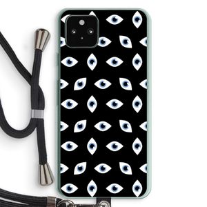 Eyes pattern: Pixel 5a 5G Transparant Hoesje met koord