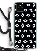 Eyes pattern: Pixel 5a 5G Transparant Hoesje met koord Eyes pattern: Pixel 5a 5G Transparant Hoesje met koord