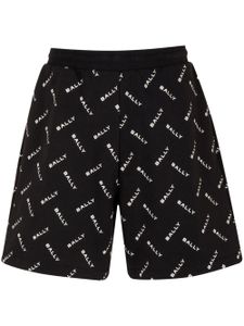 Bally short de sport à logo imprimé - Noir