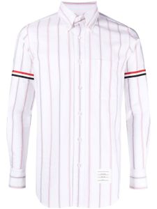 Thom Browne chemise en coton à rayures verticales - Blanc