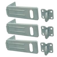 AMIG Overvalsluiting/kistoverval - 3x - voor hangsloten - 90 x 37mm - verzinkt staal