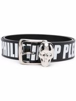 Philipp Plein ceinture à applique tête de mort - Noir