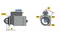 Startmotor / Starter BOSCH, Spanning (Volt)12V, u.a. für Ford