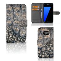 Samsung Galaxy S7 Edge | Telefoonhoesje | Met pasjeshouder | Krokodillenprint