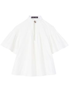 Proenza Schouler blouse évasée à plis - Blanc