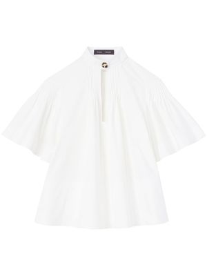 Proenza Schouler blouse évasée à plis - Blanc
