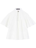 Proenza Schouler blouse évasée à plis - Blanc